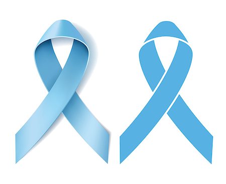 simsearch:400-04271854,k - Prostate cancer ribbon awareness. Disease symbol. Realistic Light blue ribbon and Silhouette Light blue ribbon isolated on white background. Vector illustration Stock Photo - Budget Royalty-Free & Subscription, Code: 400-08341299