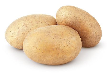 simsearch:400-04886822,k - Three potatoes isolated on white background with clipping path Photographie de stock - Aubaine LD & Abonnement, Code: 400-08341550