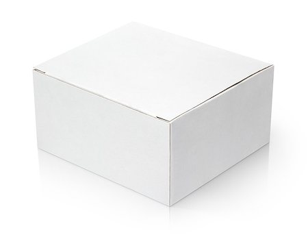 reflexe - Closed cardboard box isolated on white background Stockbilder - Microstock & Abonnement, Bildnummer: 400-08341566