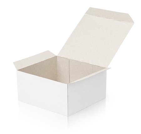 Opened empty cardboard box isolated on white background with clipping path Photographie de stock - Aubaine LD & Abonnement, Code: 400-08341567