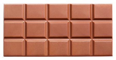 simsearch:400-06860297,k - Milk chocolate bar isolated on white background with clipping path Fotografie stock - Microstock e Abbonamento, Codice: 400-08341563