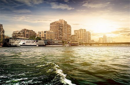 skyscaper and africa - Modern buildings of Cairo on the Nile Stock Photo - Budget Royalty-Free & Subscription, Code: 400-08341701