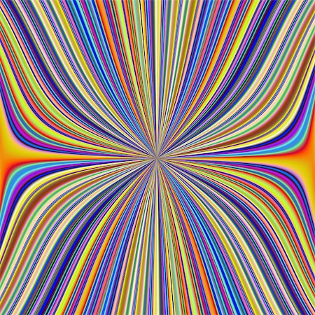 simsearch:400-06067180,k - A digital abstract fractal image with a colorful pinched in the middle striped design in yellow, blue, green, orange and red. Stock Photo - Budget Royalty-Free & Subscription, Code: 400-08342726