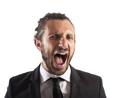 simsearch:400-09030070,k - Portrait of an angry furious businessman screaming Foto de stock - Super Valor sin royalties y Suscripción, Código: 400-08342955