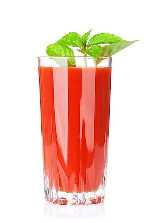 simsearch:400-08343170,k - Fresh vegetable tomato juice. Isolated on white background Foto de stock - Super Valor sin royalties y Suscripción, Código: 400-08343172