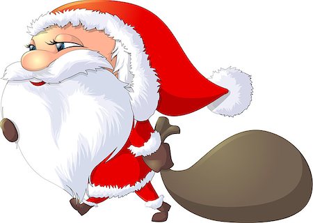 simsearch:400-08491713,k - Santa Claus painted in the background, with snow Stock Photo - Budget Royalty-Free & Subscription, Code: 400-08343357