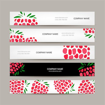 simsearch:400-09031869,k - Banners template, raspberry design vector illustration Stockbilder - Microstock & Abonnement, Bildnummer: 400-08343665