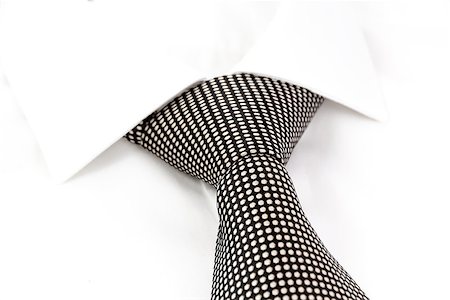 black and white spotted tie knotted Windsor Stockbilder - Microstock & Abonnement, Bildnummer: 400-08343814