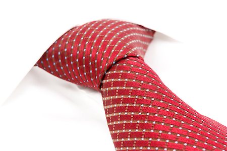 red spotted tie knotted the double Windsor Stockbilder - Microstock & Abonnement, Bildnummer: 400-08343815