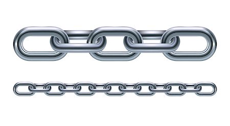 simsearch:695-05778726,k - Metal chain links vector illustration isolated on white background Photographie de stock - Aubaine LD & Abonnement, Code: 400-08343909