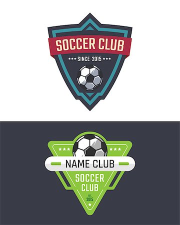 deniskolt (artist) - Soccer club logo template. Vector sport emblem Foto de stock - Royalty-Free Super Valor e Assinatura, Número: 400-08374035