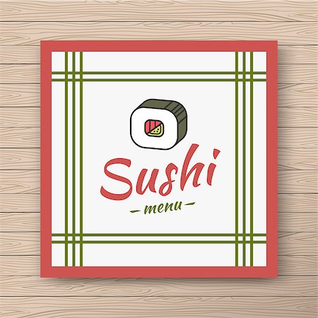 deniskolt (artist) - Cover menu for sushi bar or restaurant. Vector illustration Foto de stock - Royalty-Free Super Valor e Assinatura, Número: 400-08374039