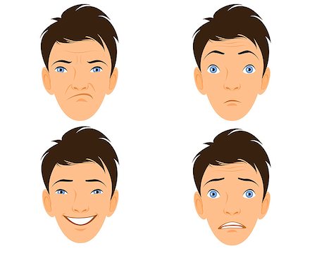 simsearch:400-07579826,k - Vector illustration of a four human faces Stock Photo - Budget Royalty-Free & Subscription, Code: 400-08374050