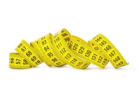simsearch:640-01355019,k - Yellow measuring tape isolated on white background Stock Photo - Budget Royalty-Free & Subscription, Code: 400-08374371