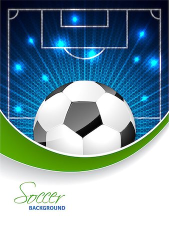 simsearch:400-08372849,k - Abstract soccer brochure template design with bursting ball and white space for text Stock Photo - Budget Royalty-Free & Subscription, Code: 400-08374478