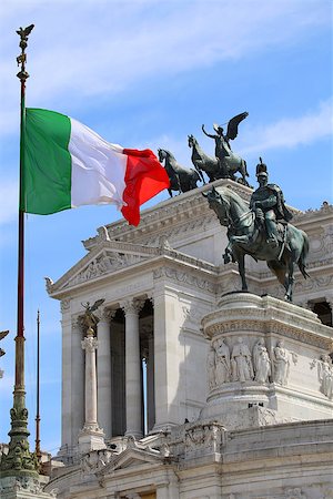 The Piazza Venezia, Vittorio Emanuele, Monument for Victor Emenuel II, in Rome, Italy Stock Photo - Budget Royalty-Free & Subscription, Code: 400-08374617