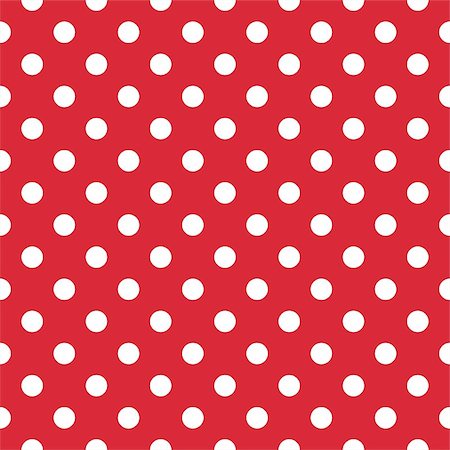 simsearch:400-07428310,k - Tile vector pattern with white polka dots on red background for seamless decoration wallpaper Stock Photo - Budget Royalty-Free & Subscription, Code: 400-08375022