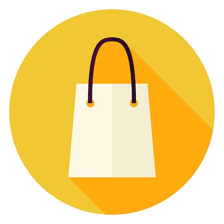 decorations in shopping mall - Shopping Bag Circle Icon. Flat Design Vector Illustration with Long Shadow. Shop Sale and Commerce Symbol. Stock Photo - Budget Royalty-Free & Subscription, Code: 400-08375054