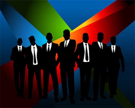 simsearch:400-06567931,k - Vector illustration of a business team at dark background Stock Photo - Budget Royalty-Free & Subscription, Code: 400-08375230