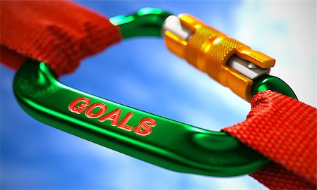 simsearch:400-07830623,k - Goals on Green Carabine with a Red Ropes. Selective Focus. Fotografie stock - Microstock e Abbonamento, Codice: 400-08376013