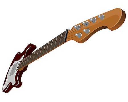 simsearch:400-08572683,k - Vector illustration of a red electric guitar Stock Photo - Budget Royalty-Free & Subscription, Code: 400-08376458