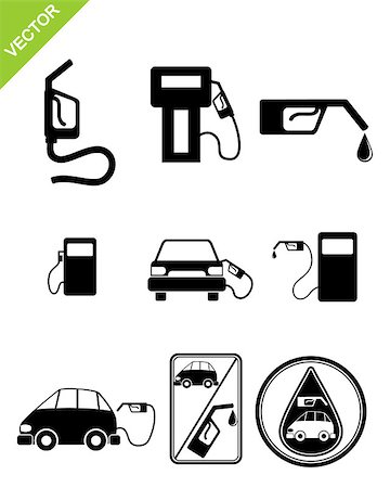 simsearch:400-06946554,k - Vector illustration of a refueling station icons Foto de stock - Royalty-Free Super Valor e Assinatura, Número: 400-08376464