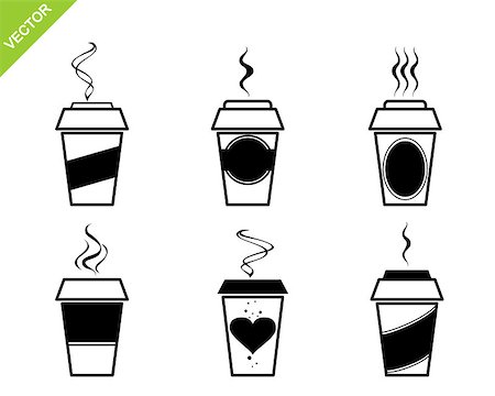 Vector illustration of a paper coffee cups Stock Photo - Budget Royalty-Free & Subscription, Code: 400-08376522