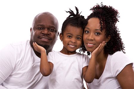 simsearch:695-05773921,k - casual young black family on white isolated background Photographie de stock - Aubaine LD & Abonnement, Code: 400-08376990