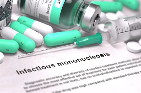 simsearch:400-08750298,k - Infectious Mononucleosis - Printed Diagnosis with Mint Green Pills, Injections and Syringe. Medical Concept with Selective Focus. Stockbilder - Microstock & Abonnement, Bildnummer: 400-08377482