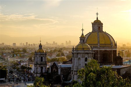 religious mary monuments - Scenic view at Basilica of Guadalupe with Mexico city skyline at sunset, Mexico Stock Photo - Budget Royalty-Free & Subscription, Code: 400-08377905