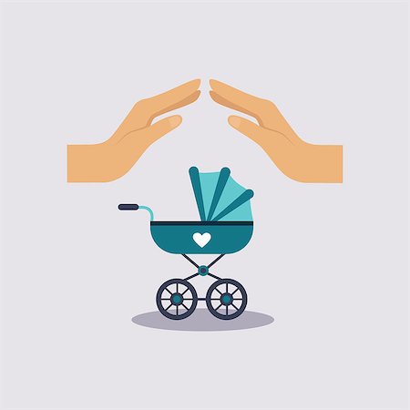 Baby Insurance Colourful Vector Illustration flat style Stock Photo - Budget Royalty-Free & Subscription, Code: 400-08378727