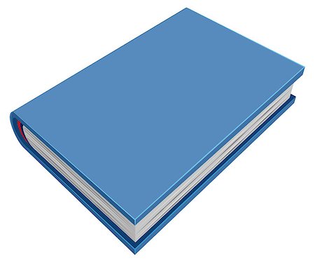 simsearch:400-06393675,k - Blue closed hardcover book. Three-dimensional book. Isolated on white vector illustration Stock Photo - Budget Royalty-Free & Subscription, Code: 400-08379092
