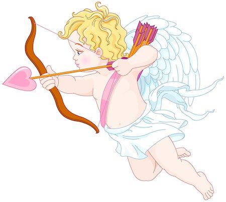simsearch:400-06630484,k - Illustration of cute angel shooting Stock Photo - Budget Royalty-Free & Subscription, Code: 400-08379326