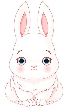 simsearch:400-08379327,k - Illustration of cute white bunny Stock Photo - Budget Royalty-Free & Subscription, Code: 400-08379323