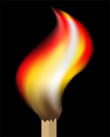 simsearch:640-03262777,k - Vector illustration of a burning match on black Photographie de stock - Aubaine LD & Abonnement, Code: 400-08379556