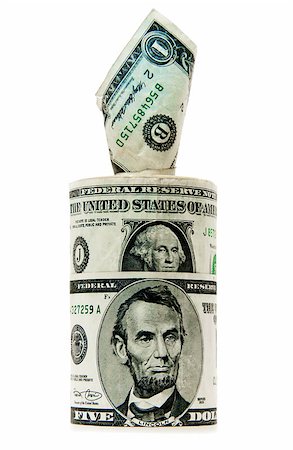 simsearch:400-08997019,k - isolation of dollars on white background Stock Photo - Budget Royalty-Free & Subscription, Code: 400-08370446