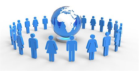 Illustration of concept of people united all around the world Stock Photo - Budget Royalty-Free & Subscription, Code: 400-08370719