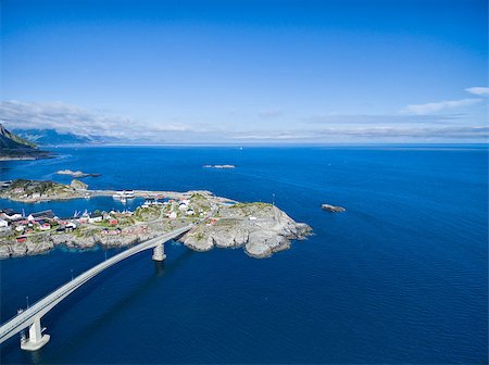 Scenic aerial view of Lofoten islands coastline in Norway Fotografie stock - Microstock e Abbonamento, Codice: 400-08370806