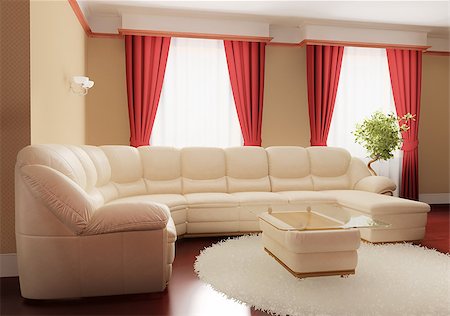 simsearch:633-08639004,k - living-room with the modern furniture. 3d render. Stock Photo - Budget Royalty-Free & Subscription, Code: 400-08370884