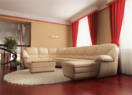 simsearch:633-08639004,k - living-room with the modern furniture. 3d render. Stock Photo - Budget Royalty-Free & Subscription, Code: 400-08370885