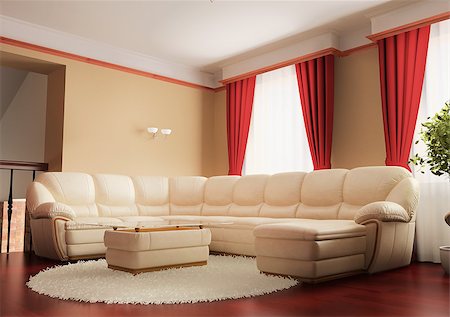 simsearch:633-08639004,k - living-room with the modern furniture. 3d render. Fotografie stock - Microstock e Abbonamento, Codice: 400-08370886