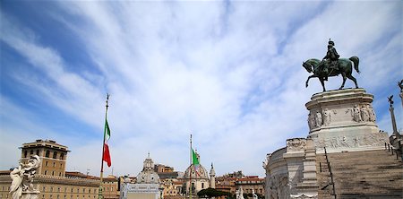 simsearch:400-05317884,k - view of panorama Rome, Italy, skyline from Vittorio Emanuele, Piazza Venezia Foto de stock - Super Valor sin royalties y Suscripción, Código: 400-08371149