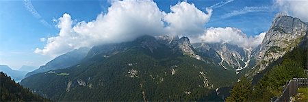 Landscape on the Dolomiti of Brenta Group in a beautiful summer morning with clouds, Trentino - Italy Stock Photo - Budget Royalty-Free & Subscription, Code: 400-08371510