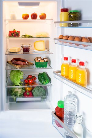 Open fridge filled with food. Stock Photo - Budget Royalty-Free & Subscription, Code: 400-08371678