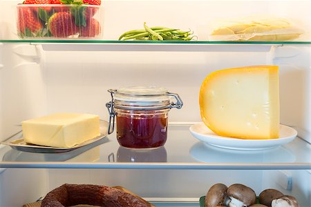 Open fridge filled with food. Stock Photo - Budget Royalty-Free & Subscription, Code: 400-08371688