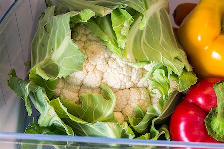 Open fridge filled with fruits and vegetables. Stock Photo - Budget Royalty-Free & Subscription, Code: 400-08371690