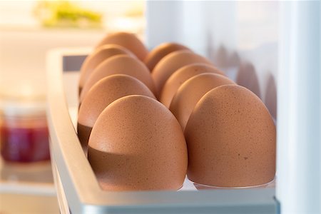 Open fridge filled with eggs Stock Photo - Budget Royalty-Free & Subscription, Code: 400-08371692