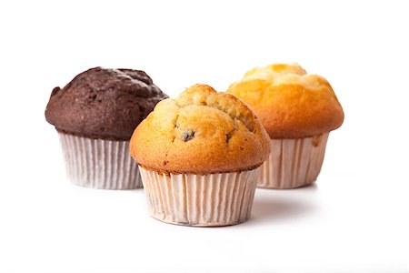 simsearch:400-08936874,k - sweet muffins on white background Foto de stock - Royalty-Free Super Valor e Assinatura, Número: 400-08371748