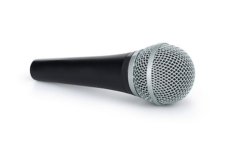 simsearch:400-04867557,k - microphone on a white background Stock Photo - Budget Royalty-Free & Subscription, Code: 400-08372007