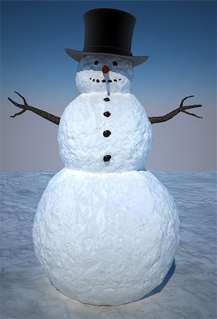 simsearch:400-05681859,k - Snowman isolated on white background Stock Photo - Budget Royalty-Free & Subscription, Code: 400-08372126